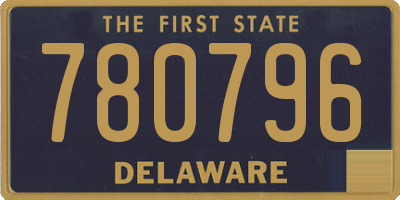 DE license plate 780796