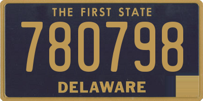 DE license plate 780798