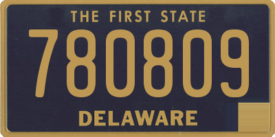 DE license plate 780809