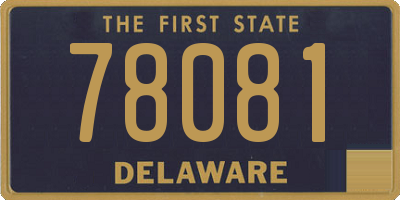 DE license plate 78081