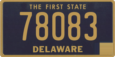 DE license plate 78083