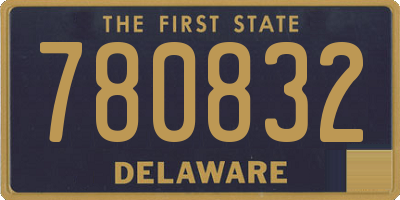 DE license plate 780832