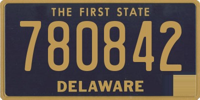DE license plate 780842