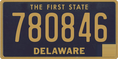 DE license plate 780846