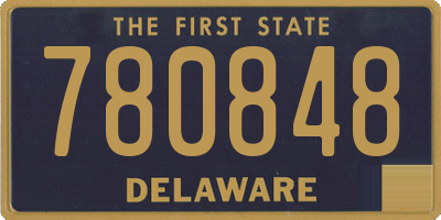 DE license plate 780848