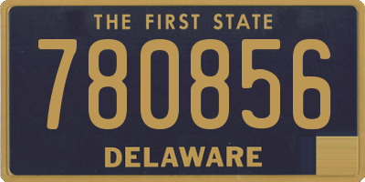 DE license plate 780856