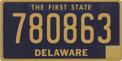 DE license plate 780863