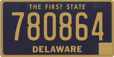 DE license plate 780864