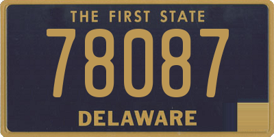 DE license plate 78087