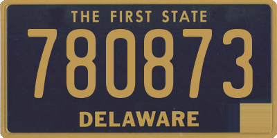 DE license plate 780873