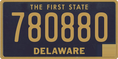 DE license plate 780880