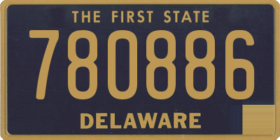 DE license plate 780886