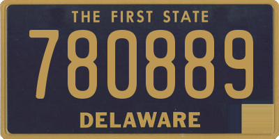 DE license plate 780889