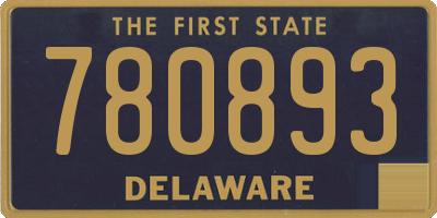 DE license plate 780893