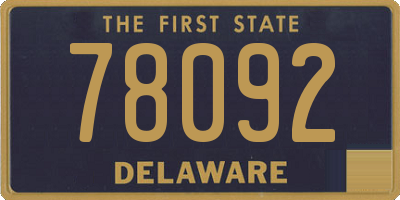DE license plate 78092