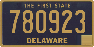 DE license plate 780923