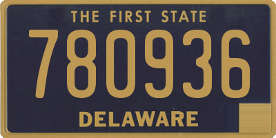 DE license plate 780936