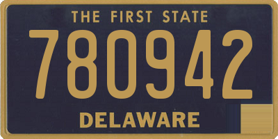 DE license plate 780942