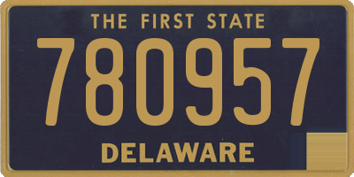 DE license plate 780957