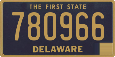 DE license plate 780966