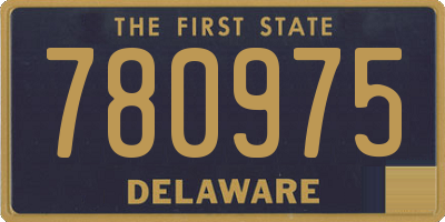 DE license plate 780975