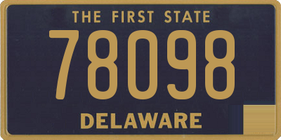 DE license plate 78098
