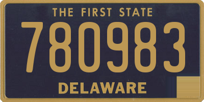 DE license plate 780983