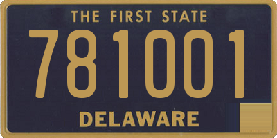 DE license plate 781001