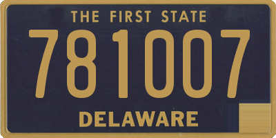 DE license plate 781007