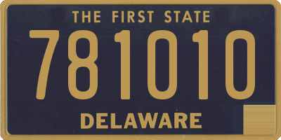 DE license plate 781010