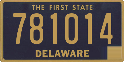 DE license plate 781014