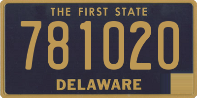 DE license plate 781020