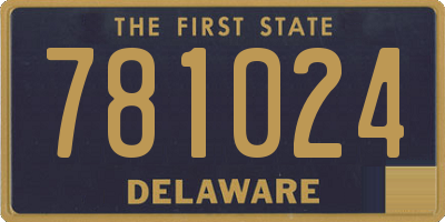 DE license plate 781024