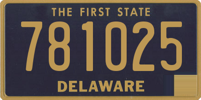 DE license plate 781025
