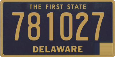 DE license plate 781027