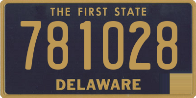 DE license plate 781028