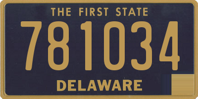 DE license plate 781034