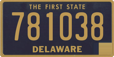 DE license plate 781038