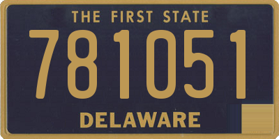 DE license plate 781051