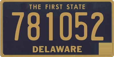 DE license plate 781052