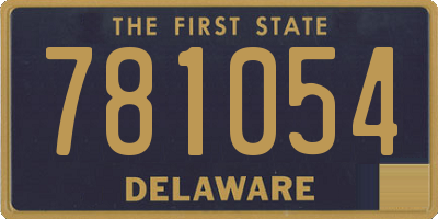 DE license plate 781054
