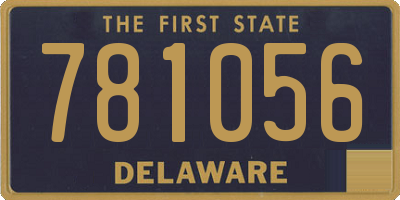 DE license plate 781056