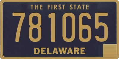 DE license plate 781065