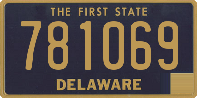 DE license plate 781069