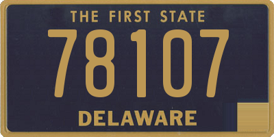 DE license plate 78107