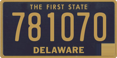DE license plate 781070