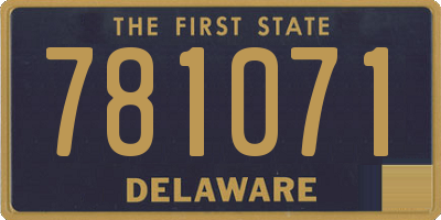 DE license plate 781071