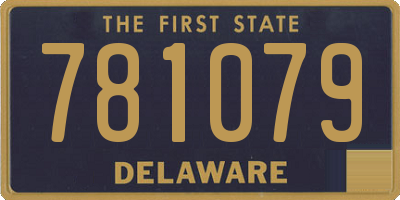 DE license plate 781079