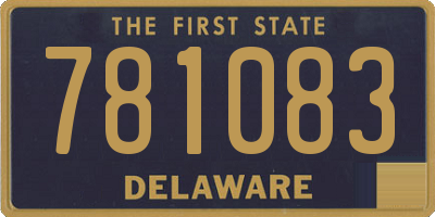 DE license plate 781083