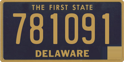 DE license plate 781091